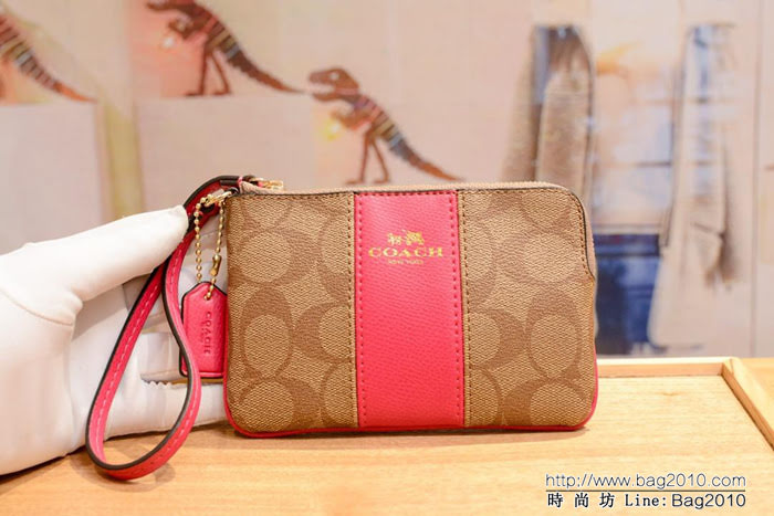 COACH蔻馳 原單級別 COACH 短款零錢包 拉鏈手包 簡單時尚 頭層牛皮 64233  Chz1288
